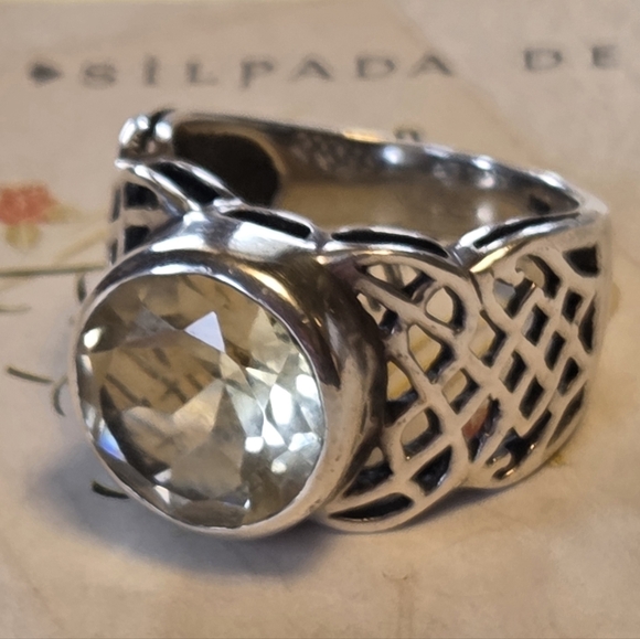 RARE Silpada Sterling Silver & Citrine Ring
